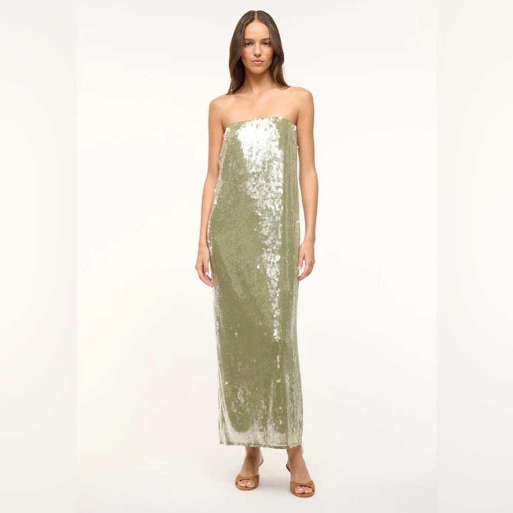 STAUD Olive Green Dress